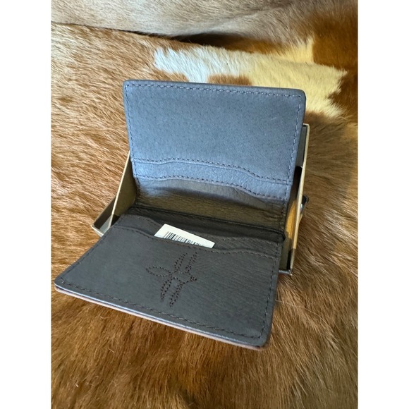 Justin Card Wallet w/ Gusset, Serape logo & RFID - Genuine Leather – NIB - Picture 2 of 3